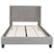Flash Furniture Full Size Lt Gray Fabric Platform Bed & Mattress HG-BM10-42-GG - alternate 4
